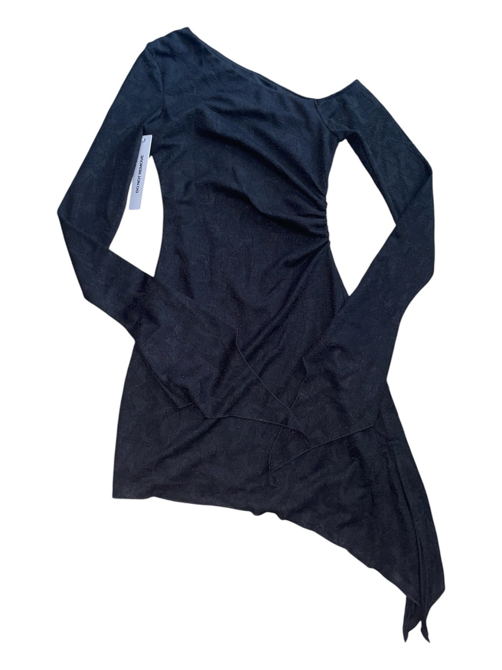NWT princess Polly black off shoulder asymmetrical mini dress